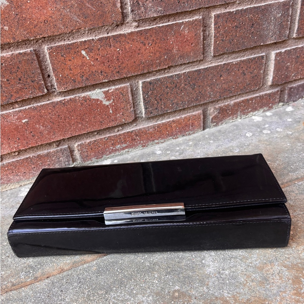 Stuart Weitzman Black and Silver Clutch